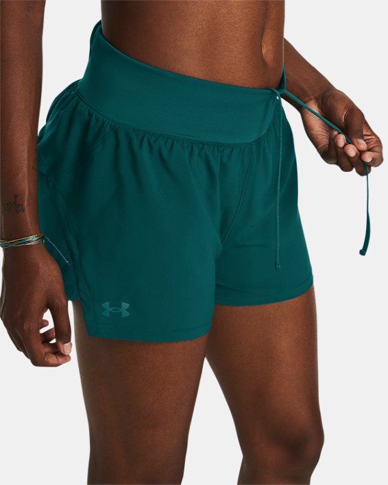 UA Run Stamina Shorts (8 cm) für Damen, Blue, pdpMainDesktop image number 4